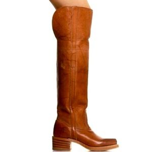Frye Genuine Leather Over The Knee Boots